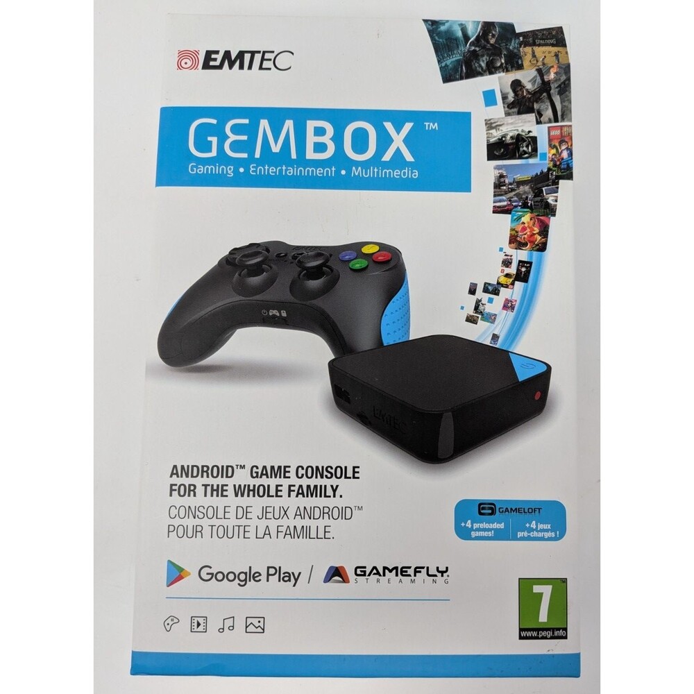 EMTEC GemBox ECLTVF500US Android Game Console 16GB w/ Controller HDMI WiFi NEW